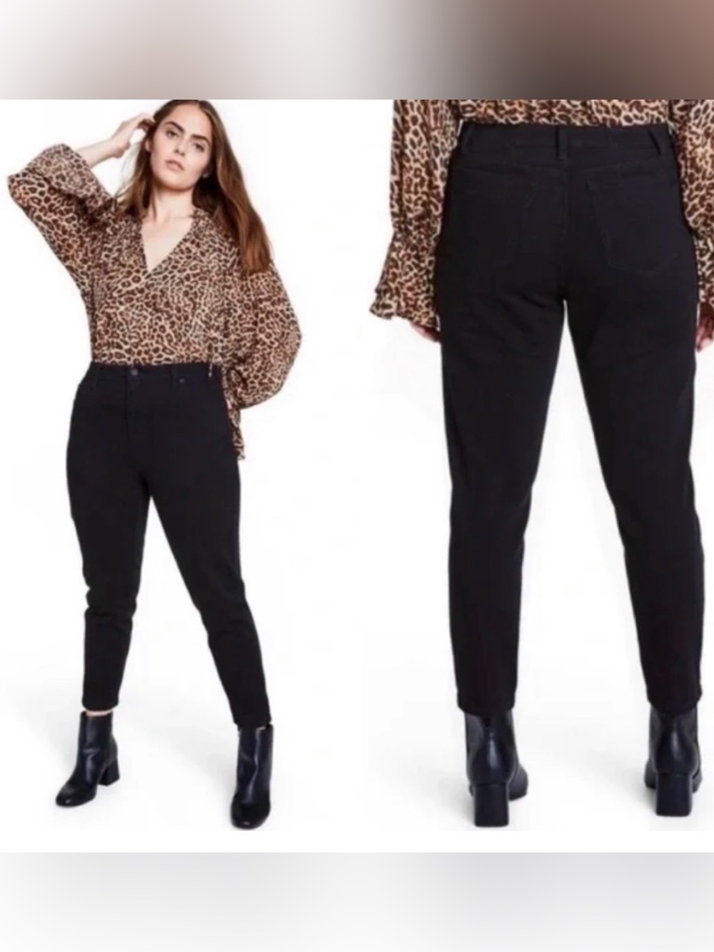 High-Rise Ankle Length Skinny Jeans - Nili Lotan x Target Black size 0 4 6 14 - Picture 1 of 15